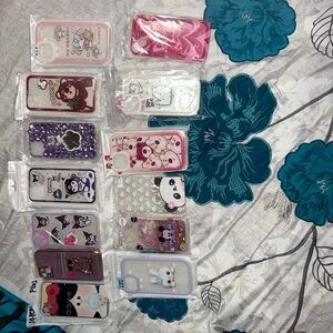 Pink and Purple Smartphone Cases with Decorative Patterns